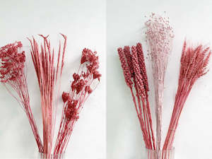 Mixed dried flower box - Pink hues - 11 bunches