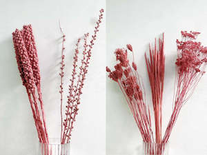 Mixed dried flower box - Mid pink hues - 9 bunches