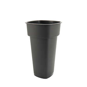 Oceans Containers: Plastic Flower Square Bucket 20TWx11.5BWx34Hcm - Black