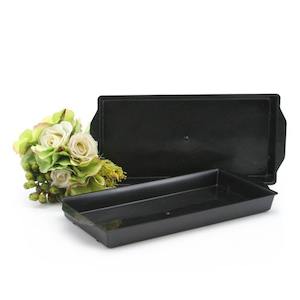 Oceans Containers: Block Tray Single 23.5Lx11.5Wx3Hcm Pk/10 - Black