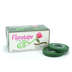 Floratape 12.5mmx22.8m Box/12 rolls - Green (10-FLORATAPE-GRE)