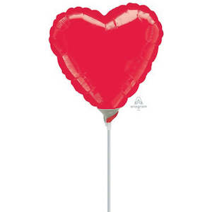 10cm (4”) Hrt Heart Metallic - Red