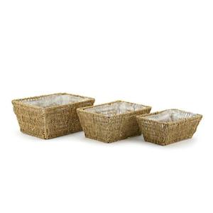 Seagrass Rectangular Basket Set/3 33Lx25Wx17Hcm - Natural