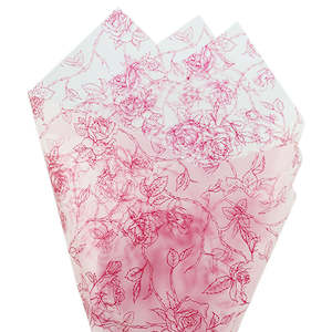 Cello Frost Rose Sheet 50x60cm (50mu) Pk/50 - Magenta
