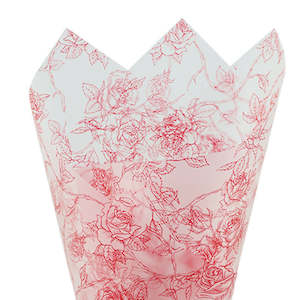 Cello Frost Rose Sheet 50x60cm (50mu) Pk/50 - Red