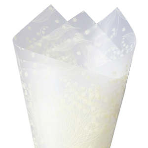 Cello Frost Lily of the Valley Sheet 50x60cm (50mu) Pk/50 - Pale Yellow