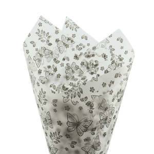 Oceans Bopp Cello: Cello Frost Butterfly Sheet 50x60cm (50mu) Pk/50 - Grey