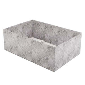 Oceans Boxes Bags: Woven Design Hamper Box Large 45Lx31Wx15.6Hcm Pk/10 - Grey