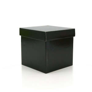 Oceans Boxes Bags: Cube Gift Box w/Lid 18Sqx18Hcm Pk/10 - Black