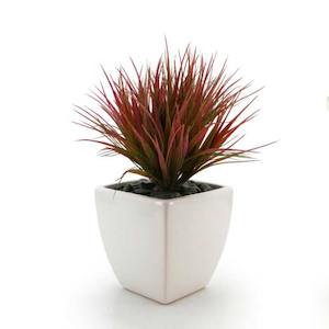 Oceans Ceramics: Ceramic Tapered Square Vase 15TWx9BWx16Hcm - Ivory (03-DOL12)