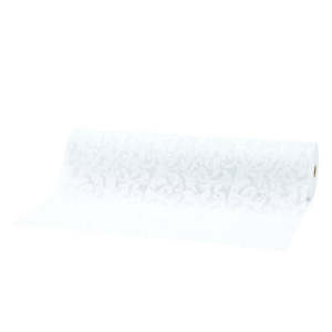 Non Woven Embossed Flourish Roll 50cmx20m - White