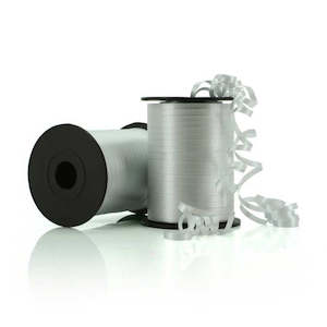 Oceans Ribbons Poly Ribbon: Crimped Curling Ribbon 5mmx500m - Silver