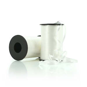 Crimped Curling Ribbon 5mmx500m - White