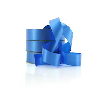 Watermark Poly Ribbon 32mmx100m - Royal Blue