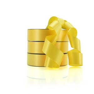 Watermark Poly Ribbon 32mmx100m - Yellow