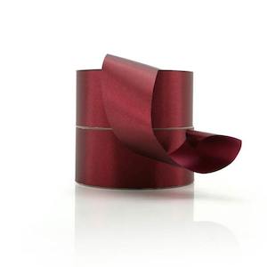 Metallic Embossed Poly Ribbon 50mmx45.7m - Burgundy