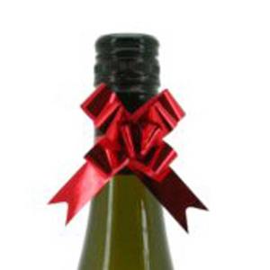 Oceans Ribbons Pullbows: Metallic Plain Pullbow 14mm Pk/100 - Red
