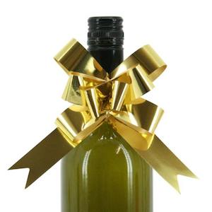 Metallic Plain Pullbow 22mm Pk/100 - Gold