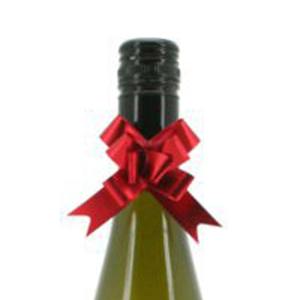 Metallic Embossed Pullbow 14mm Pk/100 - Red