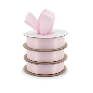 Recycled Polyester Double Face Satin Ribbon 25mmx25m - Icy Pink
