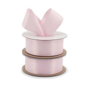 Recycled Polyester Double Face Satin Ribbon 38mmx25m - Icy Pink