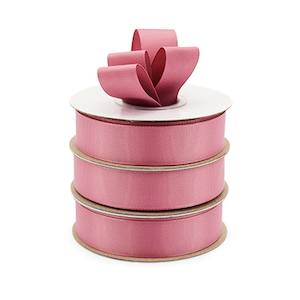 Recycled Polyester Grosgrain Satin Ribbon 25mmx25m - Rosey Mauve