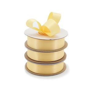 Recycled Polyester Double Face Satin Ribbon 25mmx25m - Buttercup