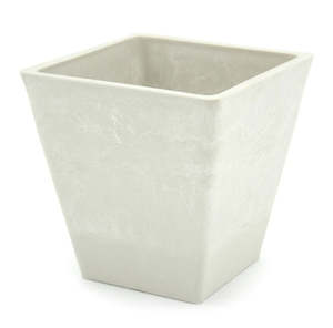 Stonefusion Square Pot 15.5Sqx15.5Hcm - White