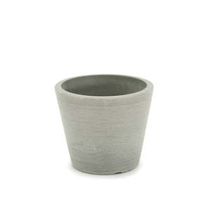 Stonefusion Squat Cone Pot Mini 10Diax8.2Hcm - Light Charcoal