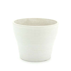 Stonefusion Flared Groove Pot Extra Large 25.5Diax20Hcm - White