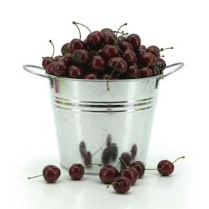 Tin Round Bucket w/Ear Handles Medium/Long 18TDx14BDx15.5Hcm - Natural Silver (04-13-LARGE)