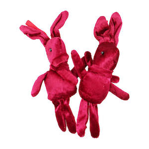 Oceans Toys: Decorative Bunny 18cm - Burgundy