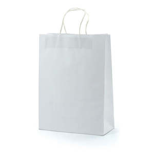 Kraft Paper Bag Extra Small 17Wx23Hx8Gcm Pk/200 - White