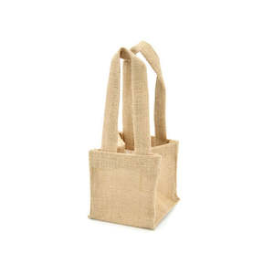 Oceans Boxes Bags Bags: Jute Bag w/Handles Extra Small 10.5Sqx10.5Hcm Pk/5 - Natural