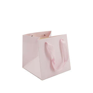 Flower Carrier Bag w/Handles 15Sqx15Hcm Pk/10 - Soft Pink