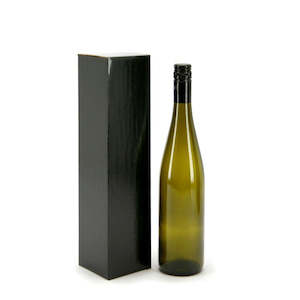 Oceans Boxes Bags Liquor Boxes Bags: Wine Bottle Gift Box Single 8.5Sqx33.5Hcm Pk/10 - Black
