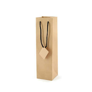 Wine Bag w/Handles Single 10Sqx36Hcm Pk/10 - Natural