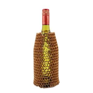 Oceans Boxes Bags Liquor Boxes Bags: Paper Honeycomb Wine Bottle Sleeve 24cm Long Pk100 - Natural