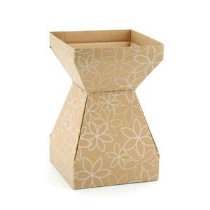 Oceans Boxes Bags Mod Vases: MOD Square Flower Motif Vase Medium 17.5Sqx27Hcm Pk/10 - Natural/White