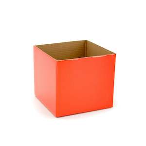 Solid Colour Posy Box 13Sqx12Hcm Pk/10 - Orange