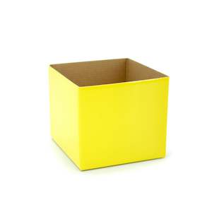 Solid Colour Posy Box 13Sqx12Hcm Pk/10 - Yellow