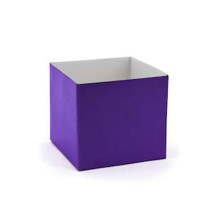 Solid Colour Posy Box 16Sqx16Hcm Pk/10 - Purple