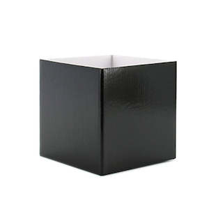 Solid Colour Posy Box 16Sqx16Hcm Pk/10 - Black