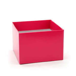 Oceans Boxes Bags Posy Boxes: No.6 Box Base 17Sqx12Hcm Pk/10 - Hot Pink (10-CARDBOARD-4)