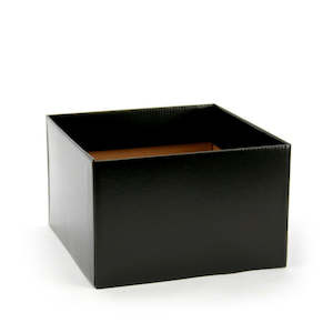 Oceans Boxes Bags Posy Boxes: Gloss Box w/Flap Large 22Sqx14Hcm Pk/10 - Black (10-CARDBOARD-2)