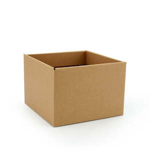 Oceans Boxes Bags Posy Boxes: No.6 Box Base 17Sqx12Hcm Pk/10 - Natural (10-CARDBOARD-4)
