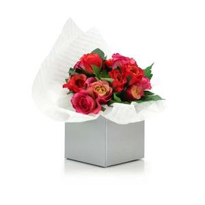 Solid Colour Posy Box 13Sqx12Hcm Pk/10 - Silver