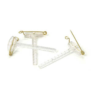 Oceans Accessories Wedding Corsage: Corsage Clip Pk/10 - Clear