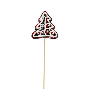 Nordic Wooden Xmas Tree Pick 6.5Wx7Hx31.5Lcm Pk/12 - Multi