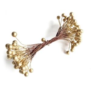 Christmas: Artificial Christmas Berries Tie Pk/50 - Gold